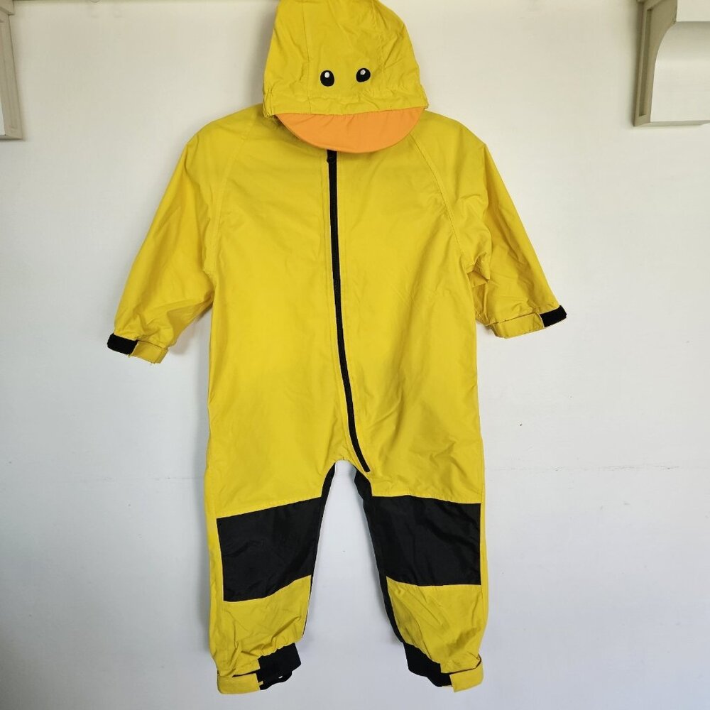 Cuddle Club Toddler Duck Rainsuit Size 3T Waterproof Hooded Yellow